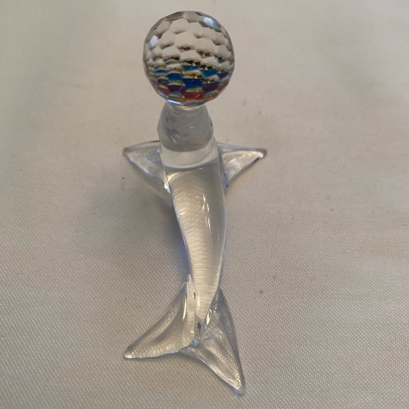 Swarovski Crystal IRIS ARC Small Seal Figurine Faceted Round Ball 2" L Ex Cond - Picture 7 of 7